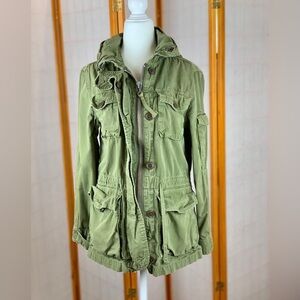 J.Crew fatigue/military hooded jacket - Size X-Small